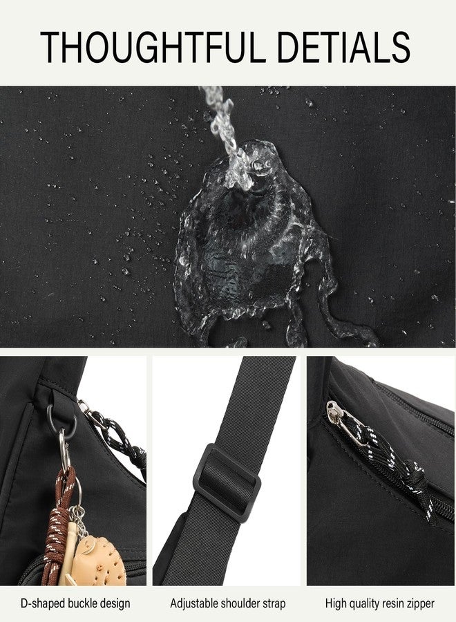 CLUCI Travel Purses for Women, Waterproof Crossbody Bag Roomy Multiple Pockets Shoulder Handbags Lightweight Stylish Tote Bag - Black - Image 5