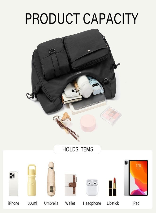 CLUCI Travel Purses for Women, Waterproof Crossbody Bag Roomy Multiple Pockets Shoulder Handbags Lightweight Stylish Tote Bag - Black - Image 4