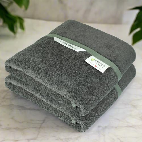 HEELIUM Bamboo Bath Towel | 3X Softer & Quick Drying | 400 GSM -140 X 70 Cm - Image 1