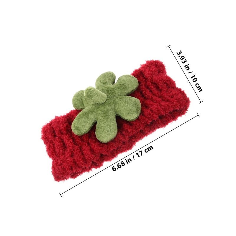 SHOWERORO Strawberry Pattern Spa Headband for Washing Face and Skincare, Wide Soft Makeup Hairband with Cartoon Design for Women and Teens - Image 2