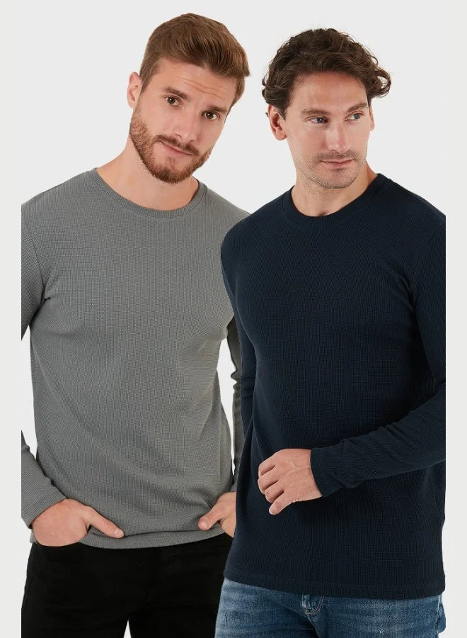 Buratti Cotton Crew Neck Slim Fit Basic Sweat Men's SWEAT 5905073S2