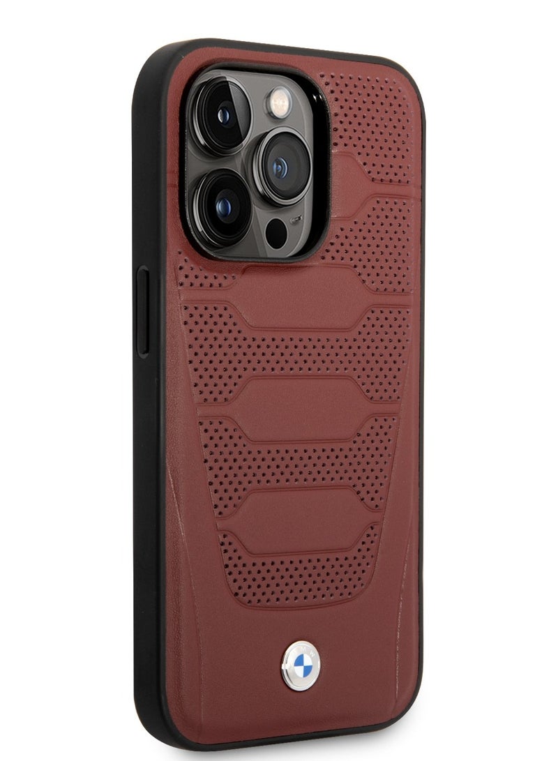 BMW Signature Collection Genuine Leather Case With Perforated Seats Design For iPhone 14 Pro Max - Image 2