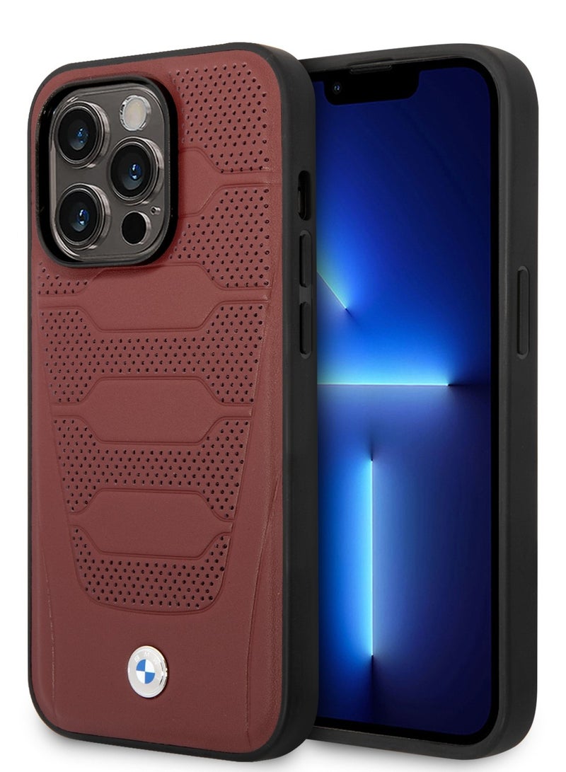 BMW Signature Collection Genuine Leather Case With Perforated Seats Design For iPhone 14 Pro Max - Image 5