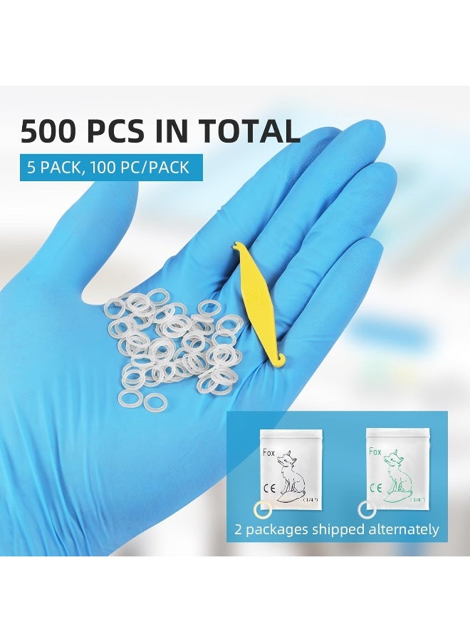 Annhua 500 قطعة من أربطة المطاط المرنة لتقويم الأسنان، 4.5 أونصة بحجم 1/4" لأربطة الأسنان، الفجوات بين الأسنان، تقويم الأسنان، تصفيف شعر الكلاب، العقد، الأشرطة، الضفائر، الفجوات بين الأسنان، والضفائر الملتوية. - Image 4