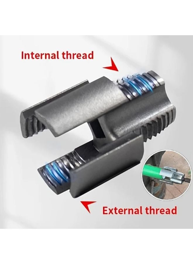 3 4 Inch Heavy Duty 2 In 1 Pipe Threading Tool Internal External Drill Attachable - Image 4
