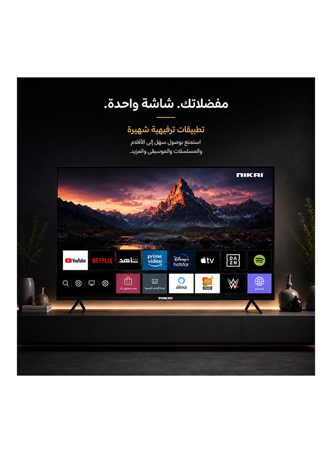نيكاي سلسلة تلفزيونات بلاتينية ذكية بتقنية UHD LED WebOS مقاس 55 بوصة، 60 هرتز، جهاز تحكم عن بعد سحري، تصميم شاشة سينمائية بدقة 4K Ultra HDR، صوت دولبي، تحكم صوتي ذكي، تطبيقاتYouTube، Netflix، Shahid ، ضمان لمدة سنتين - NIK55MEU4STN/ NIK55MEU4ST أسود - Image 5