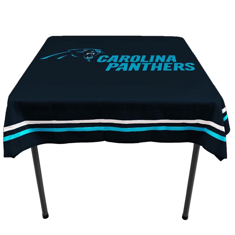 WinCraft Carolina Panthers Logo Tablecloth and Square Table Cover Overlay