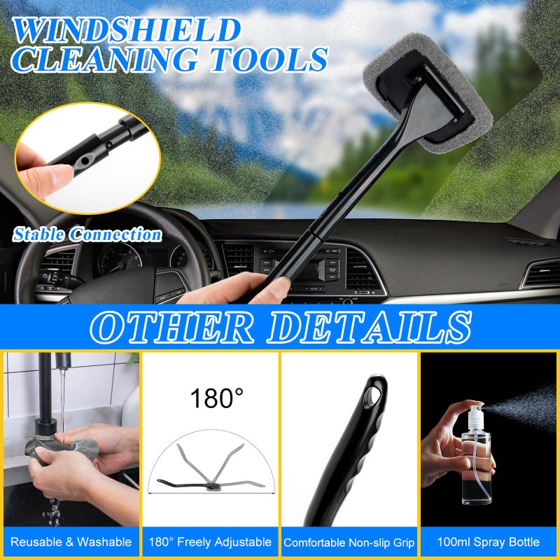AUTODECO 38Pcs Car Wash Detailing Kit Cleaning Kits with Foam Gun Sprayer Collapsible Bucket Drill Brush Large Wash Mitt Towels Complete Interior Exterior Car Washing Supply Set Blue - Image 5