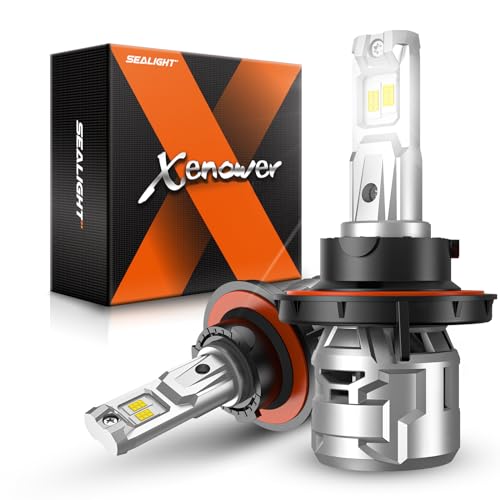 SEALIGHT H13 9008 Bulbs, 6500K Diamond White Super Bright Bulbs X5 Light, Plug and Play, Fog Bulbs for ATVS - Pack of 2 - Image 1