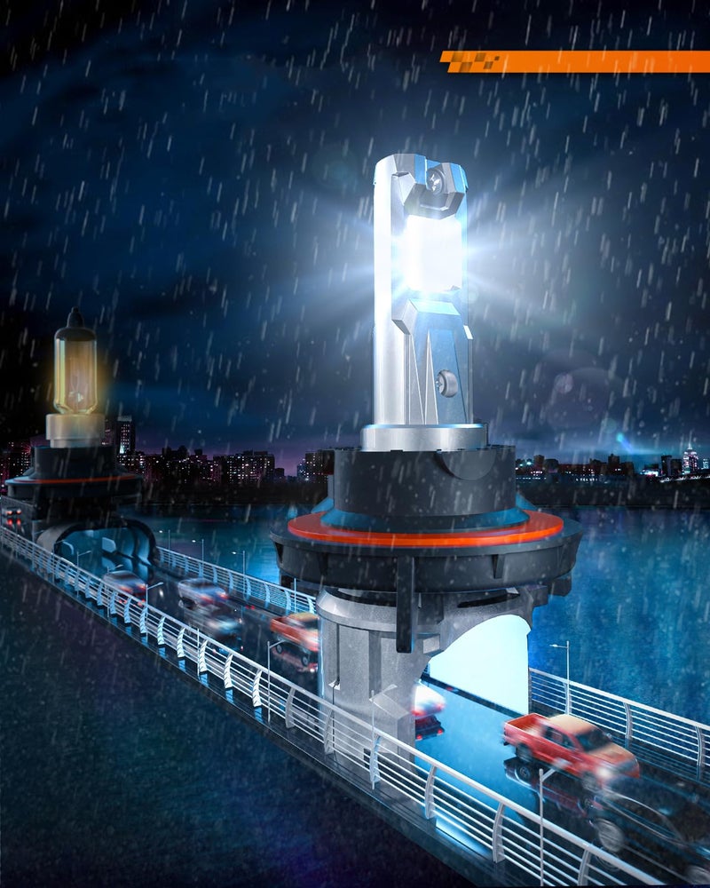 SEALIGHT H13 9008 Bulbs, 6500K Diamond White Super Bright Bulbs X5 Light, Plug and Play, Fog Bulbs for ATVS - Pack of 2 - Image 3