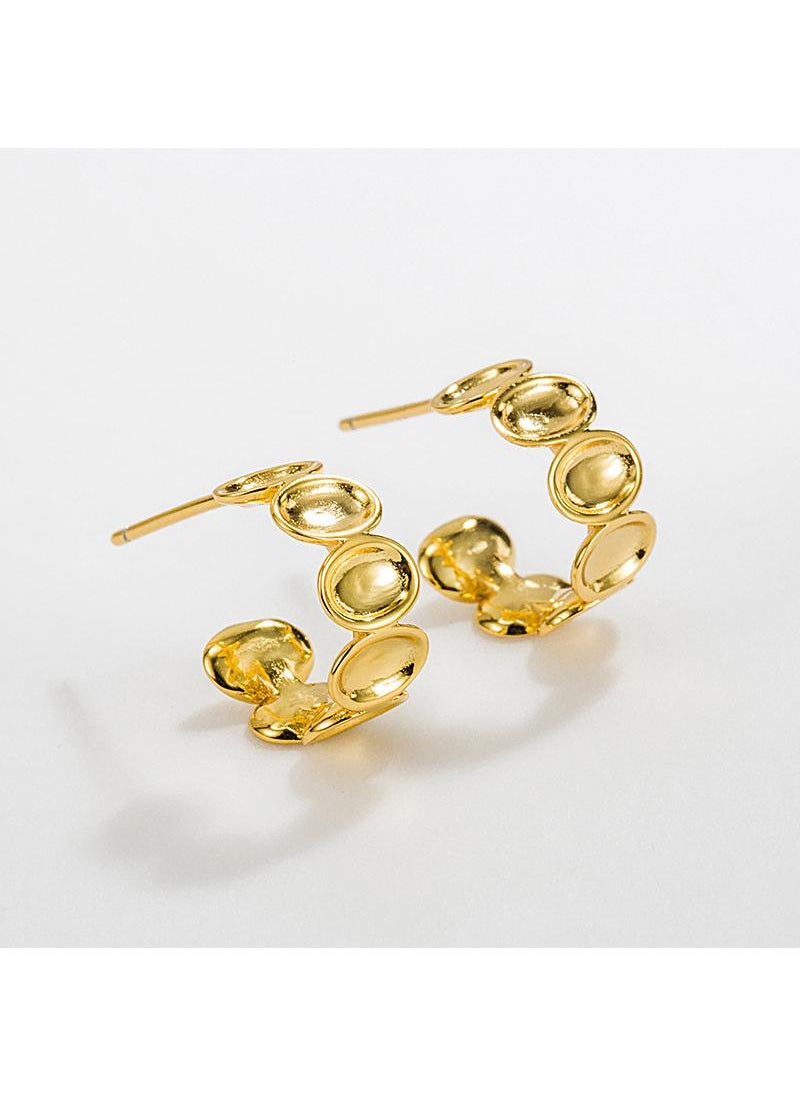 Y&D - 18K Gold Oval Earrings For Women - Image 1