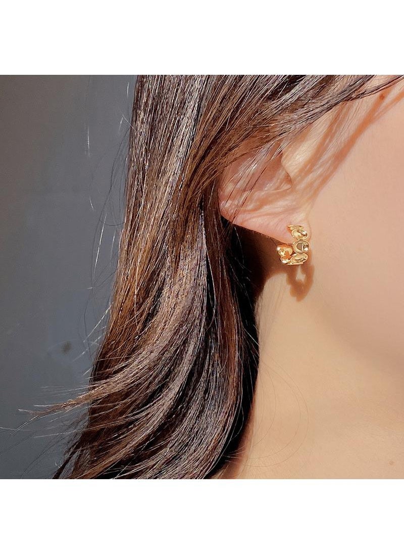 Y&D - 18K Gold Oval Earrings For Women - Image 1