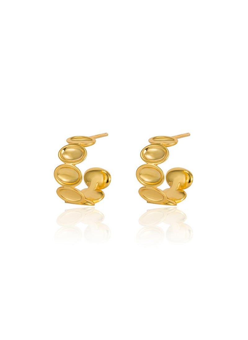 Y&D - 18K Gold Oval Earrings For Women - Image 1