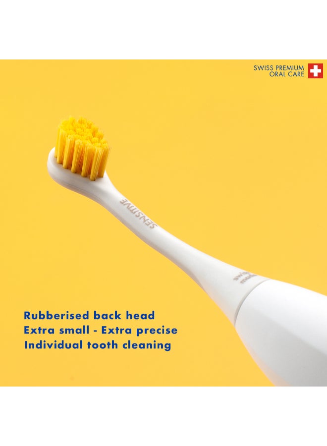 CURAPROX Hydrosonic Sensitive Brush Heads, Duo-Pack – New Ultra-Gentle Replacement Heads for Sonic Toothbrush, Yellow/Pink - Image 3