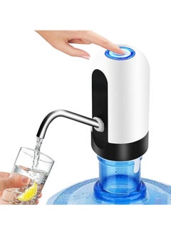SUPREMIUM Electric Water Bottle Pump - USB Automatic Dispenser for 2-5 Gallon Bottles, BPA-Free, Portable, 30-Day Battery Life, Ideal for Home, Office, Travel, Camping - White  - Image 1