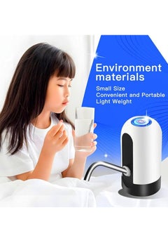 SUPREMIUM Electric Water Bottle Pump - USB Automatic Dispenser for 2-5 Gallon Bottles, BPA-Free, Portable, 30-Day Battery Life, Ideal for Home, Office, Travel, Camping - White  - Image 3