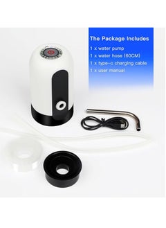 SUPREMIUM Electric Water Bottle Pump - USB Automatic Dispenser for 2-5 Gallon Bottles, BPA-Free, Portable, 30-Day Battery Life, Ideal for Home, Office, Travel, Camping - White  - Image 5