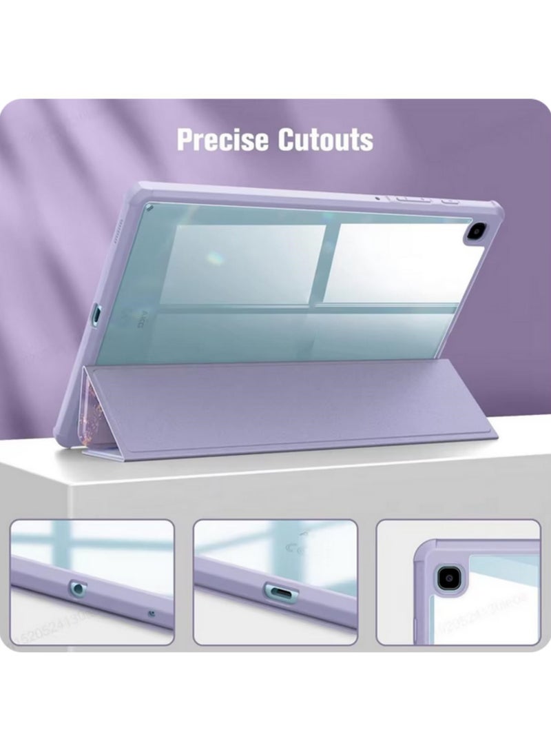 Funda For Samsung Galaxy Tab S6 Lite 2020 2022 10.4 Inch P610 P615 Case With Pencil Holder Tri Fold Stand Cover Shell Shockproof Protective- Marble Purple - Image 5