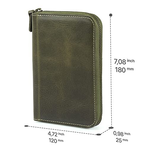 Londo Genuine Leather Padfolio Portfolio Folder with Pencil Holder Notepad Zipper Closure for Business Office Travel - Image 3