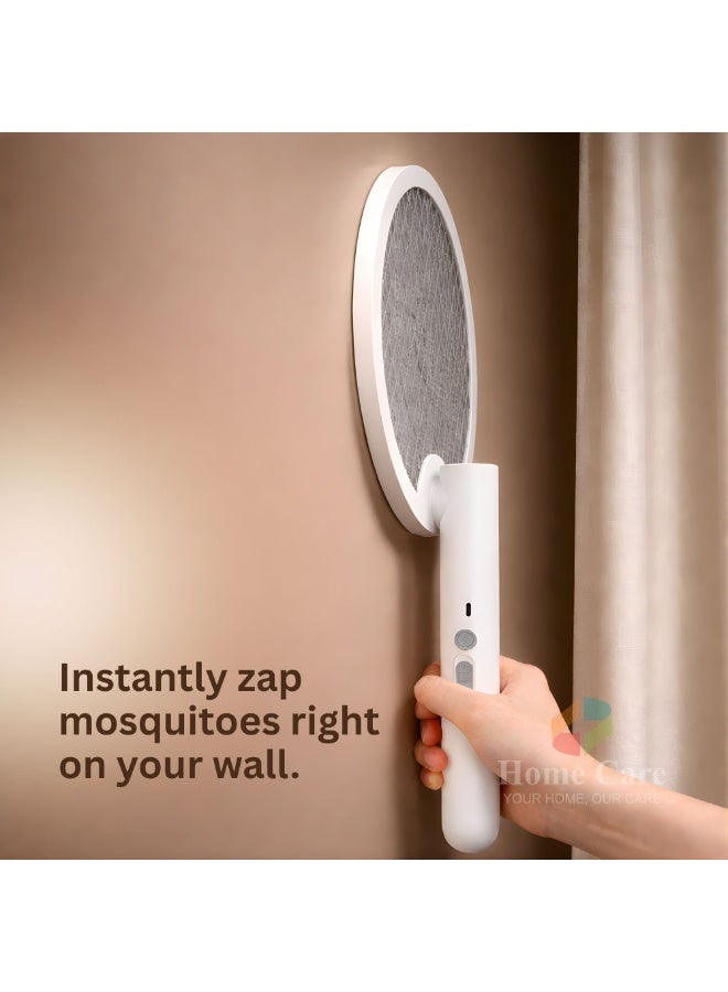 Home Care مضرب كهربائي لطرد البعوض قابل لإعادة الشحن مع مؤشر LED، شبكة عالية الجهد، خفيف الوزن ومحمول لقتل الحشرات للاستخدام في المنزل والمكتب والهواء الطلق - Image 4
