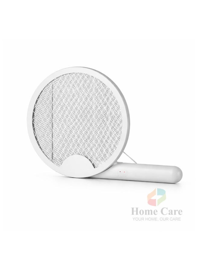 Home Care مضرب كهربائي لطرد البعوض قابل لإعادة الشحن مع مؤشر LED، شبكة عالية الجهد، خفيف الوزن ومحمول لقتل الحشرات للاستخدام في المنزل والمكتب والهواء الطلق - Image 2