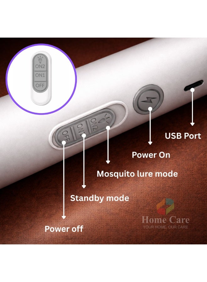 Home Care مضرب كهربائي لطرد البعوض قابل لإعادة الشحن مع مؤشر LED، شبكة عالية الجهد، خفيف الوزن ومحمول لقتل الحشرات للاستخدام في المنزل والمكتب والهواء الطلق - Image 5