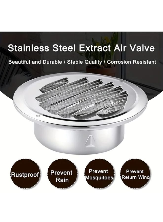 1pc 4 Inch Stainless Steel Vent Cover With Filter Screen Corrosion Resistant - Image 3