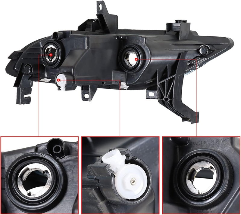 ANTUKO Fog Light Assembly for 2016-2019 Nissan Maxima - Driver and Passenger Side Replacement - Image 3