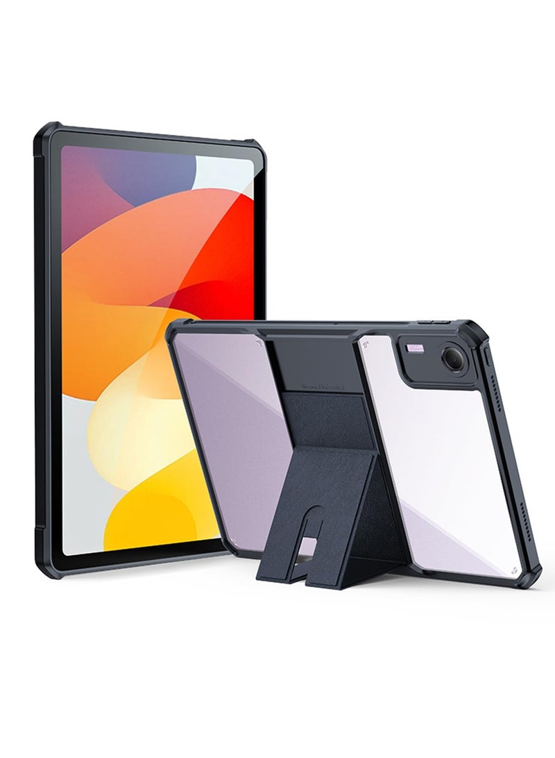 Case for Xiaomi Redmi Pad SE 11 inch,Droproof,Sweat-Proof,Fingerprint-Proof ,Hard Black Shell and Soft TPU Bumper Ultra-Stability Holder Cover Fits Redmi Pad SE 11" 2023 Tablet,Black - Image 1