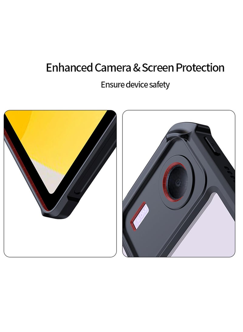 Case for Xiaomi Redmi Pad SE 11 inch,Droproof,Sweat-Proof,Fingerprint-Proof ,Hard Black Shell and Soft TPU Bumper Ultra-Stability Holder Cover Fits Redmi Pad SE 11" 2023 Tablet,Black - Image 2
