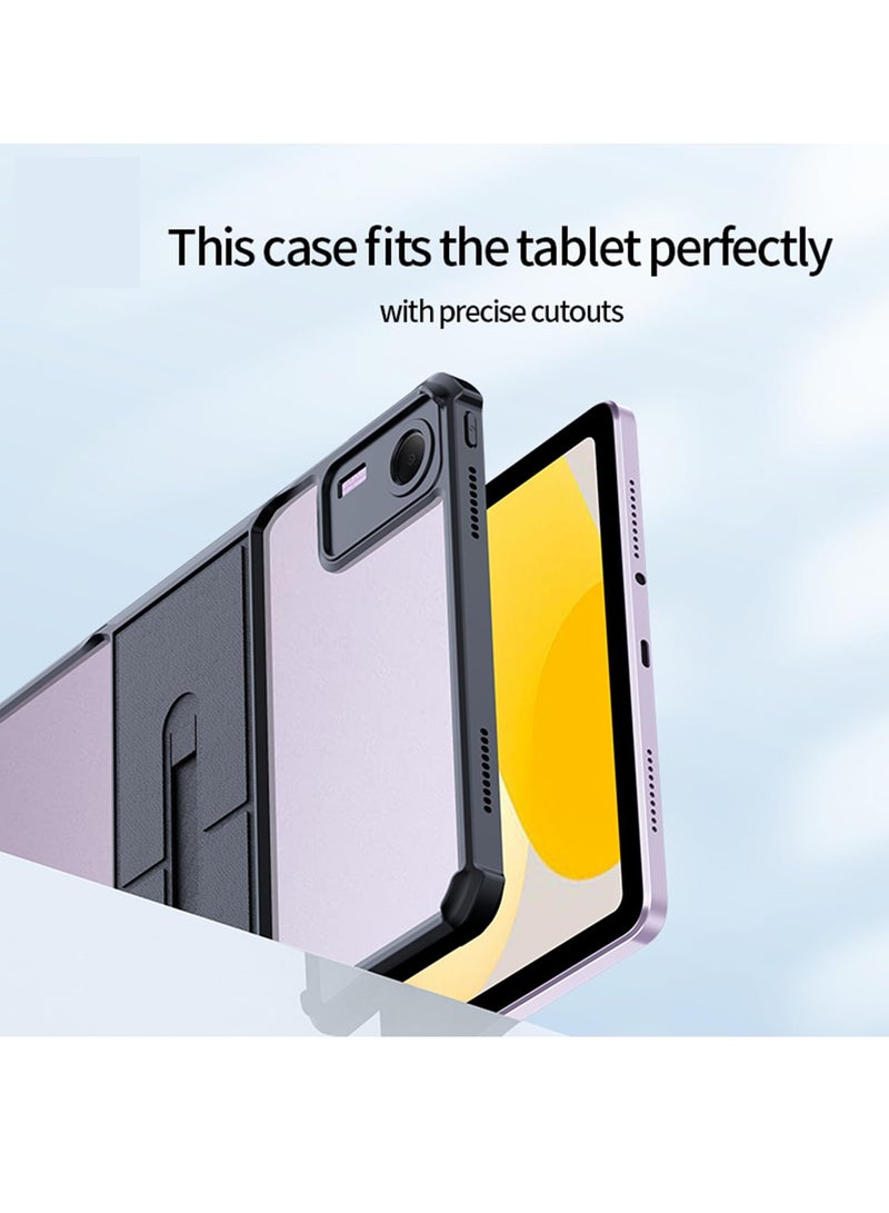 Case for Xiaomi Redmi Pad SE 11 inch,Droproof,Sweat-Proof,Fingerprint-Proof ,Hard Black Shell and Soft TPU Bumper Ultra-Stability Holder Cover Fits Redmi Pad SE 11" 2023 Tablet,Black - Image 3