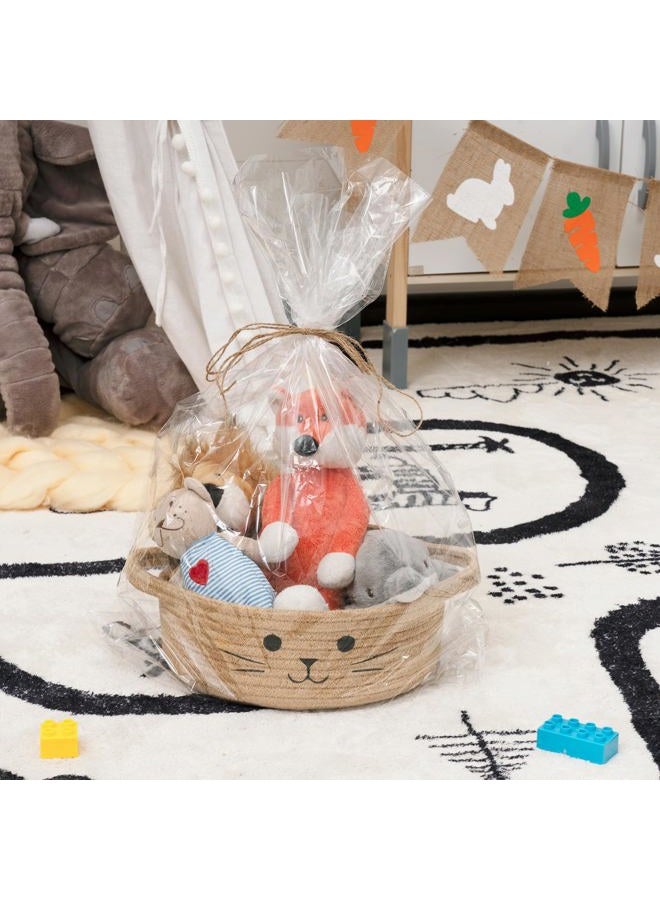HiChen Small Storage Basket, Cute Basket for Toys, Dog Toy Basket, Woven Basket for Organizing, Jute Basket for Gifts Empty, 9.8 x 4 inches - Image 4