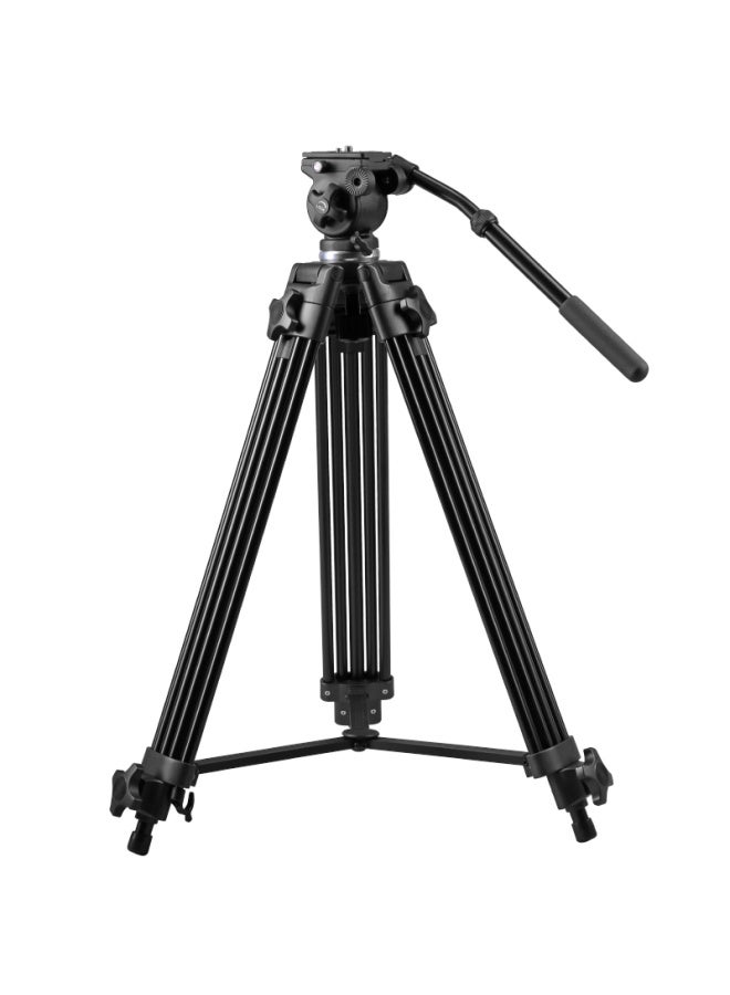 Weifeng Wf-717 Aluminum Alloy Professional Camera Dv Tripod 1.89 Meters, Hydraulic Damping Head, For Photography, Weddings, , Outdoor, Projector Floor Stand - Image 3