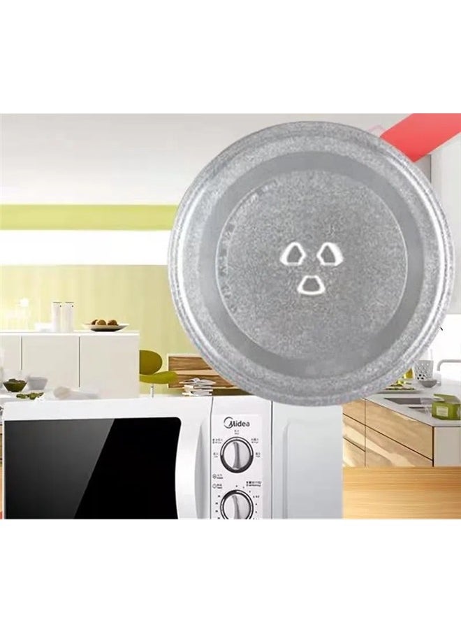 yongsheng Replacement Microwave Glass Plate 25.5cm Clear，Microwave Glass Turntable Plate Dish Y-Type Base Replacement for Small Microwaves  - Image 3