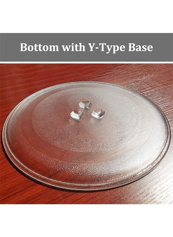 yongsheng Replacement Microwave Glass Plate 25.5cm Clear，Microwave Glass Turntable Plate Dish Y-Type Base Replacement for Small Microwaves  - Image 4