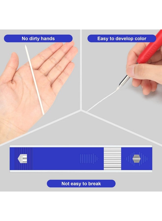 Junkin 24 Pieces Dry Graphite Refill 2.8 Mm Mechanical Pencil Refills Mechanical Construction Pencil Replacements For Deep Hole Mechanical Pencils For Carpenter Woodworking Scriber (White) - Image 3