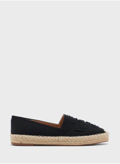 ELLA Pearl Floral Embroidered Espadrille  - Image 1