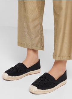 ELLA Pearl Floral Embroidered Espadrille  - Image 5