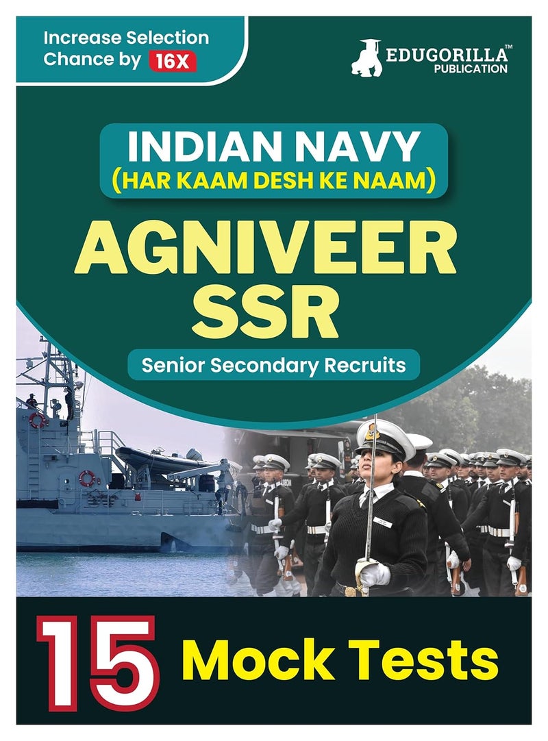 Indian Navy Agniveer SSR (Navy Sailor Entry) Exam Preparation Book 2024 (English Edition) - 15 Full Length Mock Tests (1000 Solved Questions) with Free Access to Online Tests  - Image 1