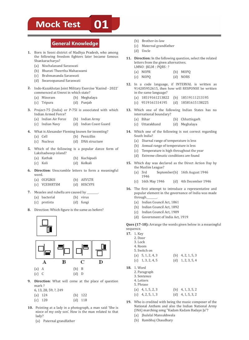 Indian Navy Agniveer SSR (Navy Sailor Entry) Exam Preparation Book 2024 (English Edition) - 15 Full Length Mock Tests (1000 Solved Questions) with Free Access to Online Tests  - Image 4