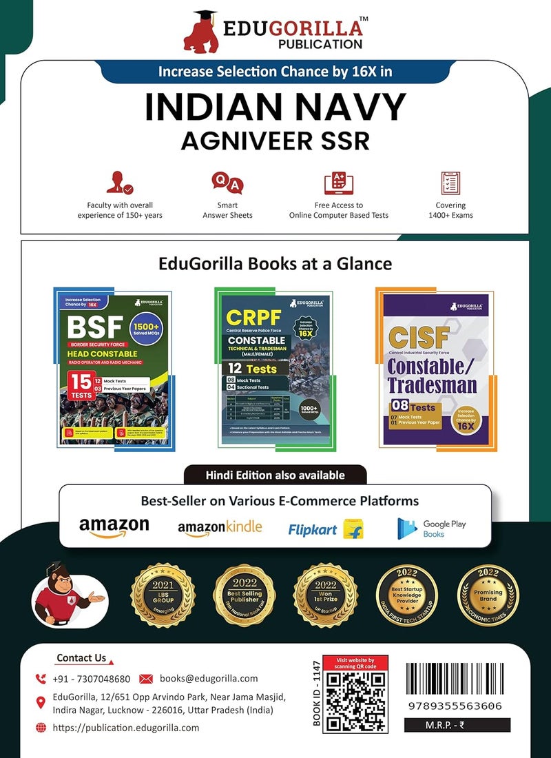 Indian Navy Agniveer SSR (Navy Sailor Entry) Exam Preparation Book 2024 (English Edition) - 15 Full Length Mock Tests (1000 Solved Questions) with Free Access to Online Tests  - Image 2