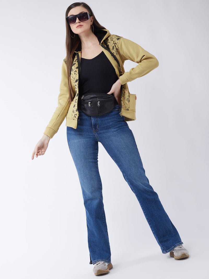 Pivl Women's Fleece Blend Winter hooded Jacket. CAMEL_M - Image 3