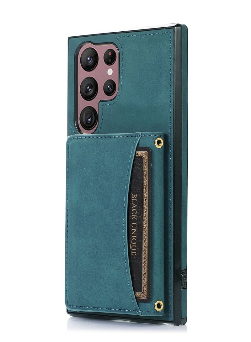 Suteni Back Cover Card Slots Leather Phone Case for Samsung - Image 1