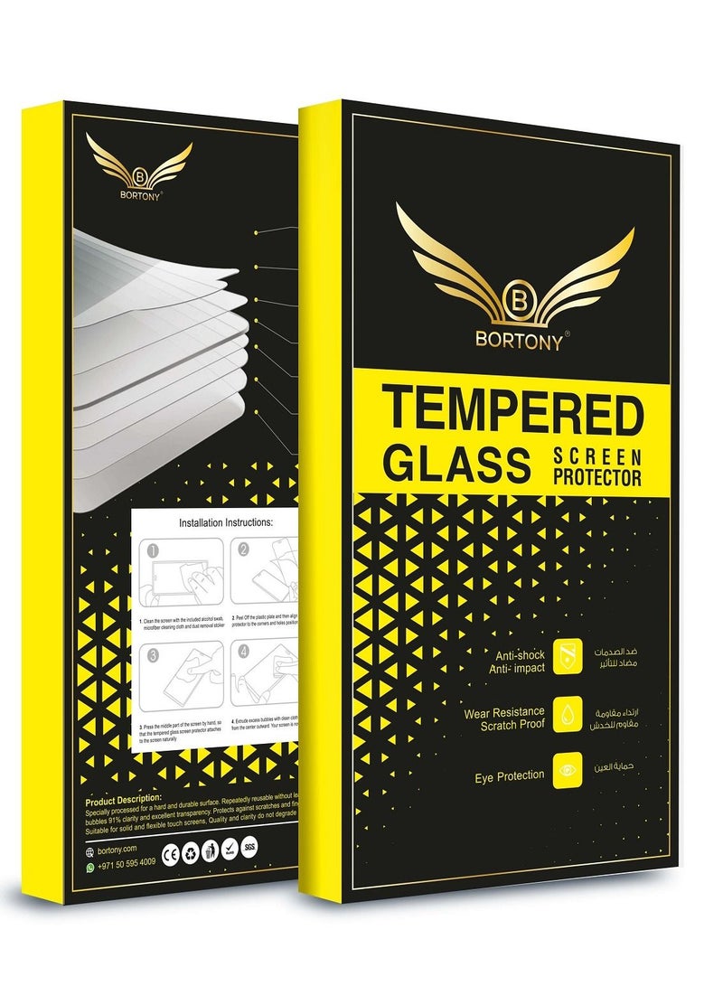 BORTONY Tempered Glass Screen Protector For iPhone 7 Plus Black - Image 2