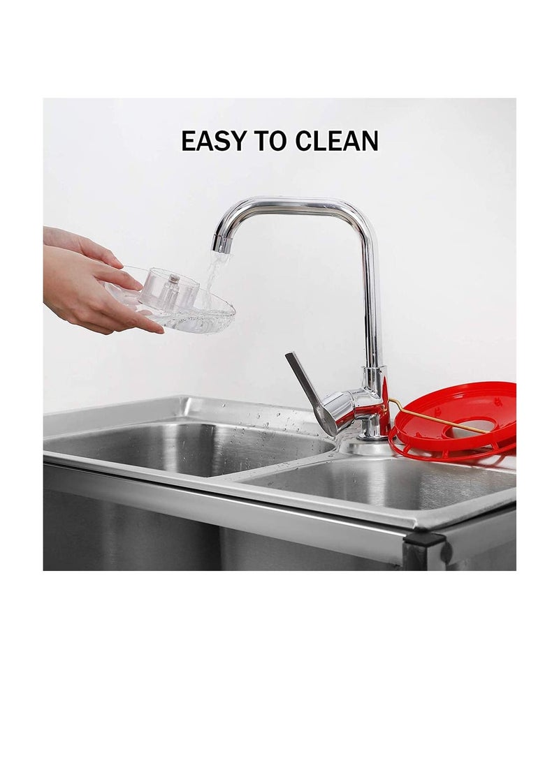 Y&D Hummingbird Feeder for Outdoors Hand Blown Glass Leak-Proof Hummer Bird Outside Window Easy to Clean and Fill Hanger Upgraded Leak  - Image 3