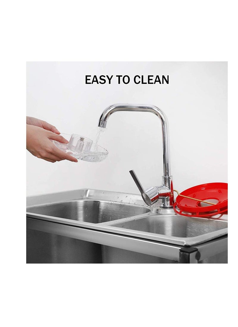 Y&D Hummingbird Feeder for Outdoors Hand Blown Glass Leak-Proof Hummer Bird Outside Window Easy to Clean and Fill Hanger Upgraded Leak  - Image 5