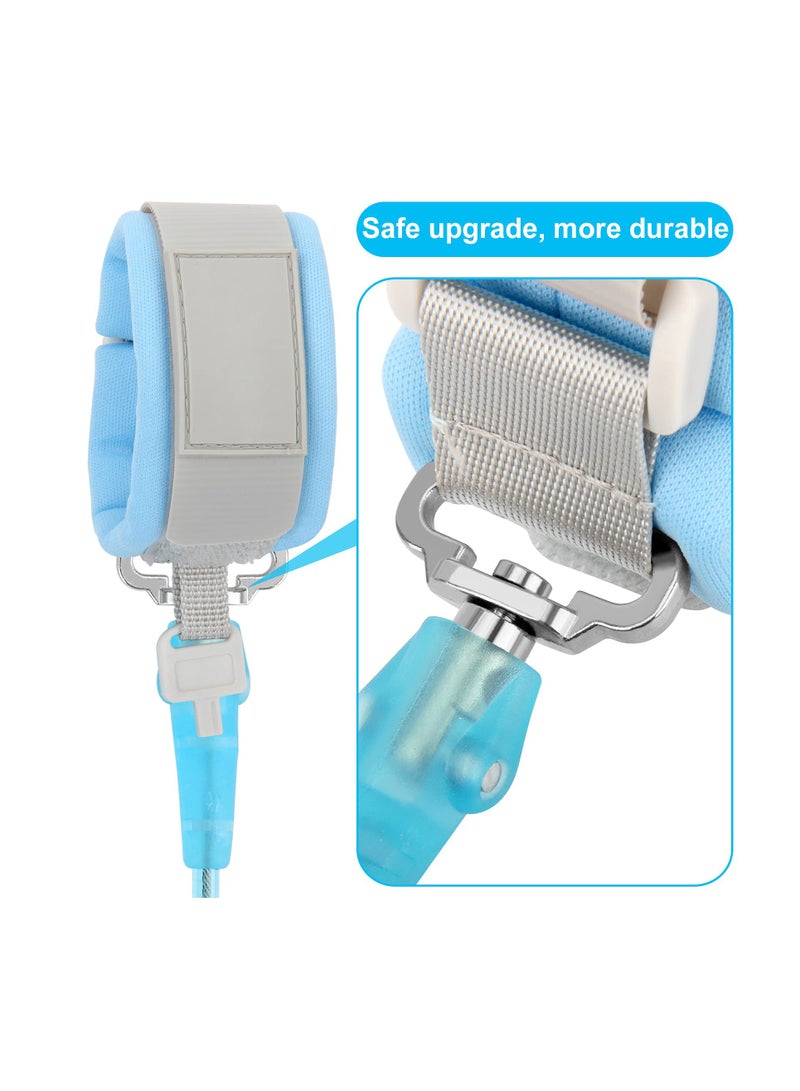 SYOSI Toddler Leash Kid Anti Lost Wrist Link with Key Lock Upgraded Baby Safety Wristband Rope for Babies Toddlers Child Kids Light Blue - Image 3