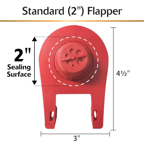 Korky Korky-2001TP 2001TP Universal Toilet Tank Flapper (3 Pack) -Easy to Install-Long Lasting All Rubber Seal-Made in USA, Red, 3 Count - Image 4