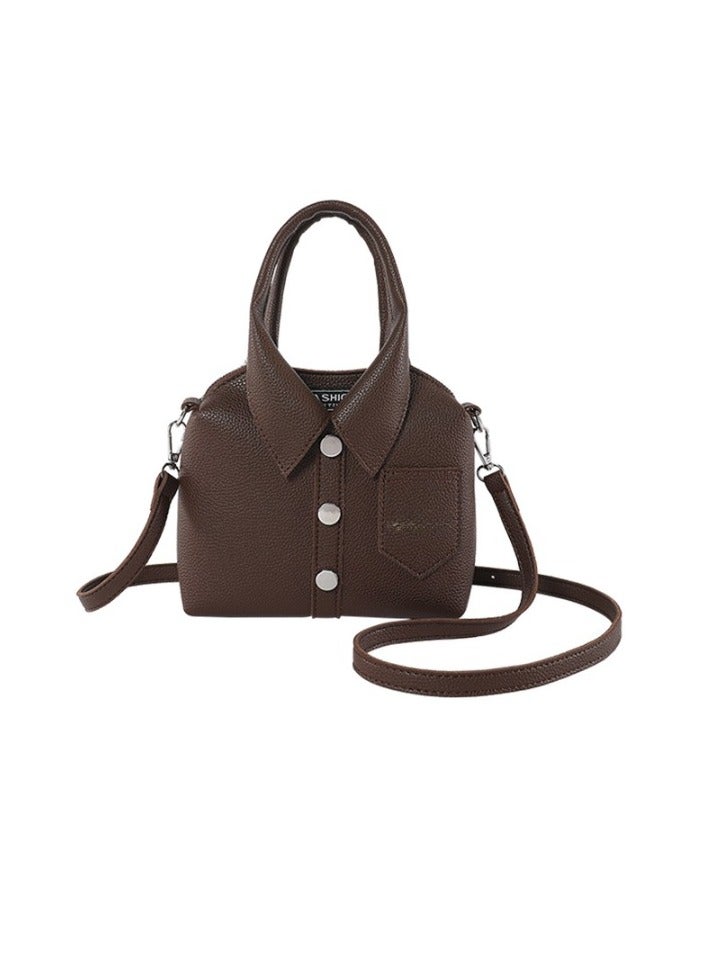 AROAQ Women Handbag, Lightweight Elegant Design Women Shirt Bag, High Quality Material Compact Crossbody Bag, Soft And Durable Shoulder Bag For Women, (1pc, Brown) - Image 1