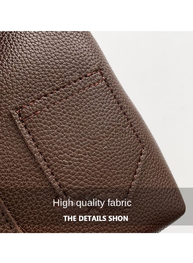AROAQ Women Handbag, Lightweight Elegant Design Women Shirt Bag, High Quality Material Compact Crossbody Bag, Soft And Durable Shoulder Bag For Women, (1pc, Brown) - Image 3